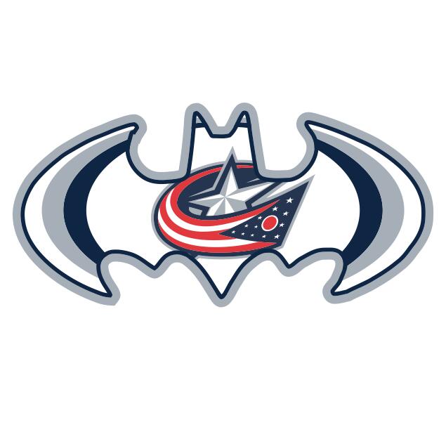 Columbus Blue Jackets Batman Logo iron on heat transfer